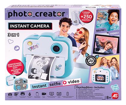 Photo Creator Instant Compact Φωτογραφική Μηχανή 12MP με Οθόνη 2.4'' Θερμικής Εκτύπωσης Λευκή AS