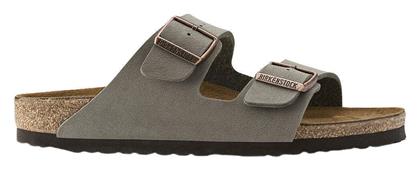 Arizona Birko-Flor Nubuck Γυναικεία Σανδάλια Ανατομικά Stone Birkenstock