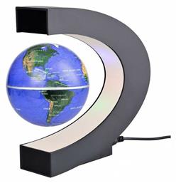 Αιωρούμενη Φωτιζόμενη Υδρόγειος Διαμέτρου 18εκ. και Ύψους 17εκ. Μπλε - Aria Trade