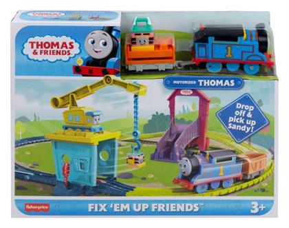 Thomas & Friends Πίστα και Σταθμός Επισκευών με την Καρλι και τη Σάντι Σετ με Τρενάκι για 3+ Ετών Fisher Price