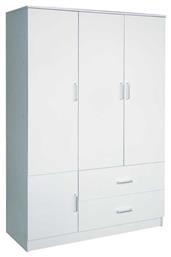 Τρίφυλλη Ντουλάπα Ρούχων Closet Λευκή 120x50x180cm - Woodwell